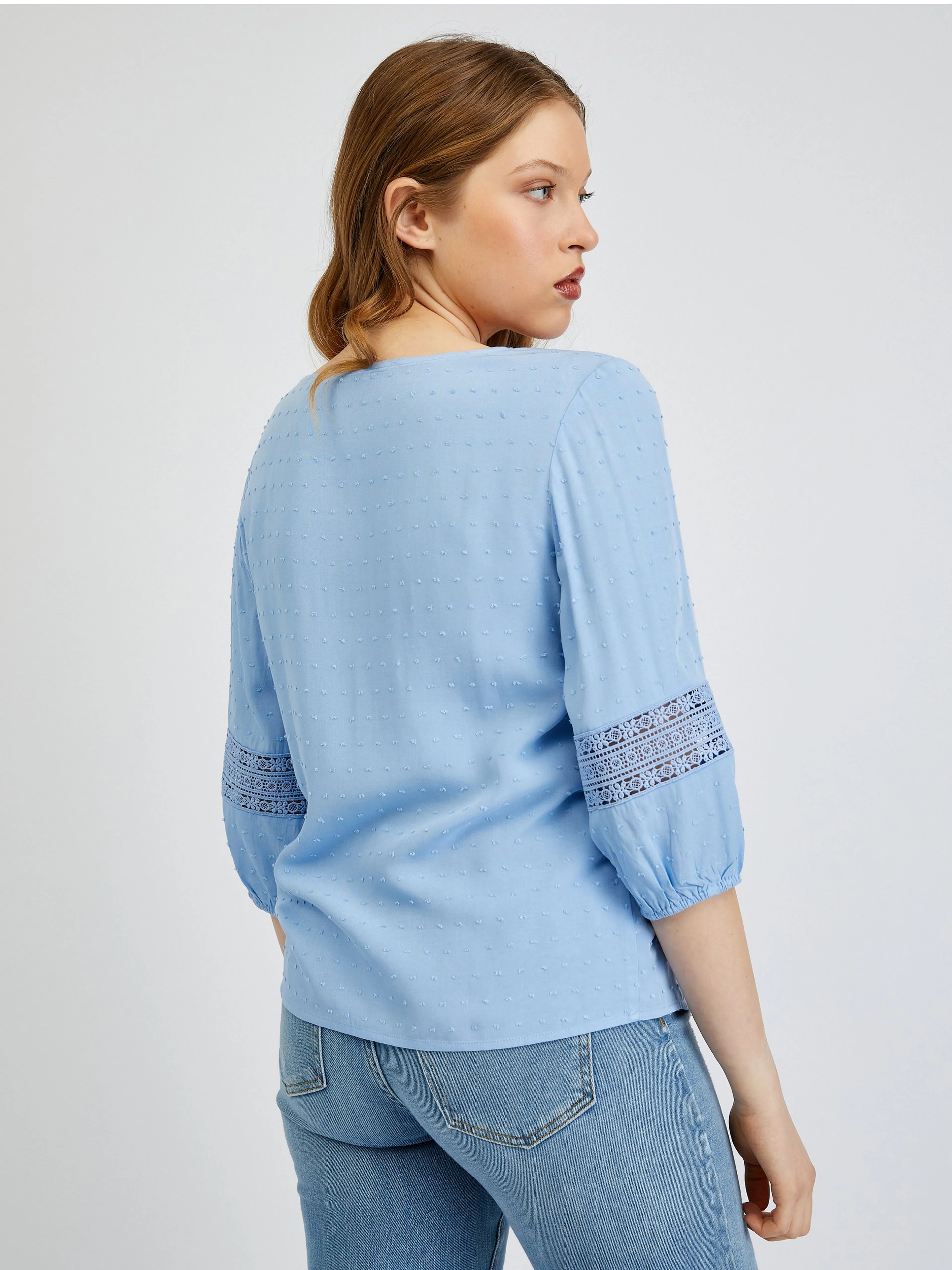 Hellblaue Damenbluse ORSAY