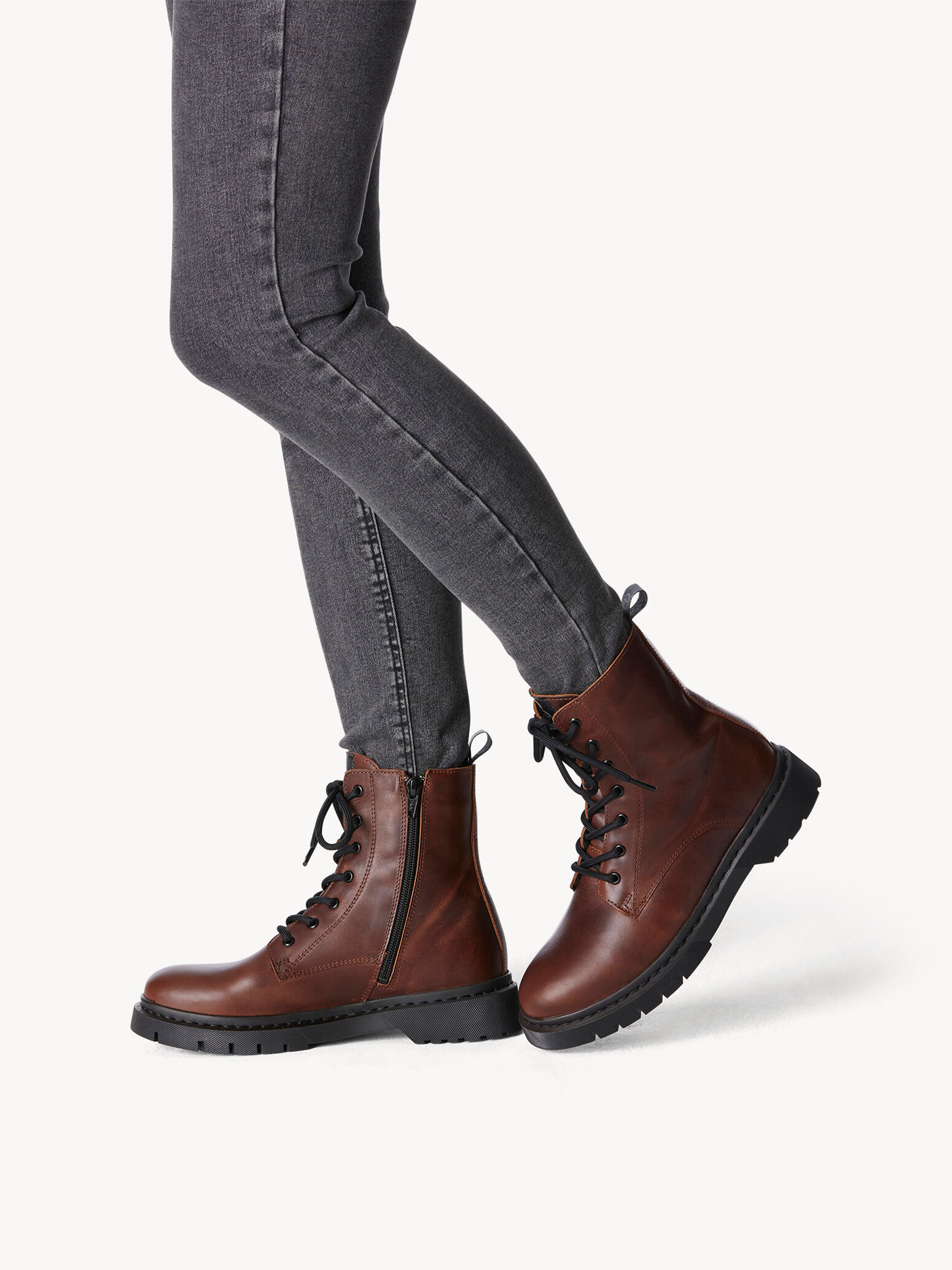 Bottine en cuir - marron doublure chaude