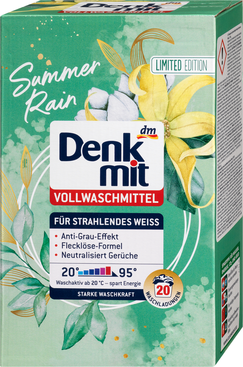 Vollwaschmittel Pulver Summer Rain, 20 Wl