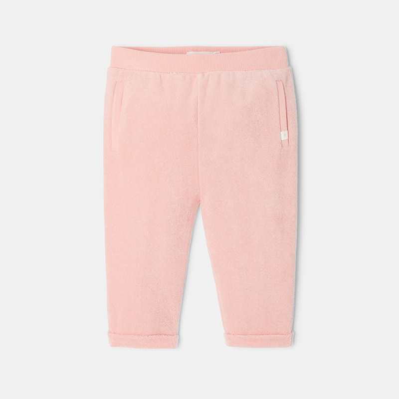 Pantalon en coton éponge rose mixte Absorba