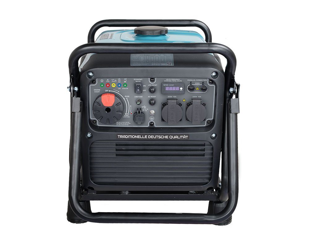 Könner & Söhnen Stromerzeuger KS 4100iE G, 4,00 in kW, (DUAL-FUEL Benzin/LPG Invertergenerator, 1-tlg., 2 USB-Anschlüsse, LED-Anzeige), ECO-Modus, Kupferwicklung, Stromerzeuger ultraleise EURO V