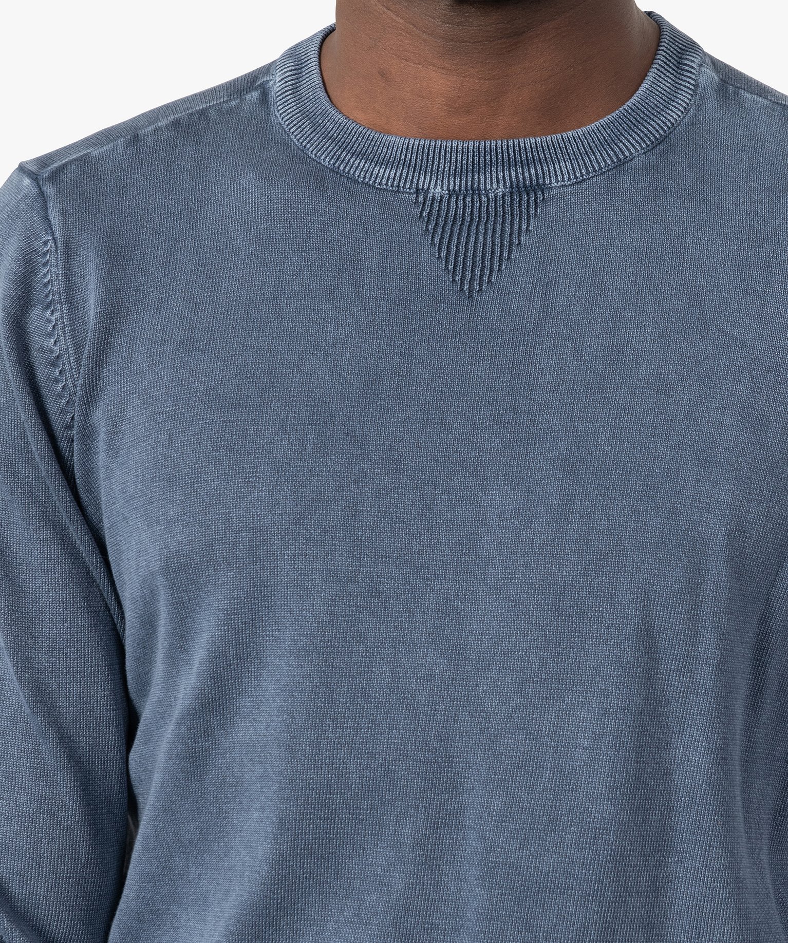 Pull homme en coton aspect denim | GEMO