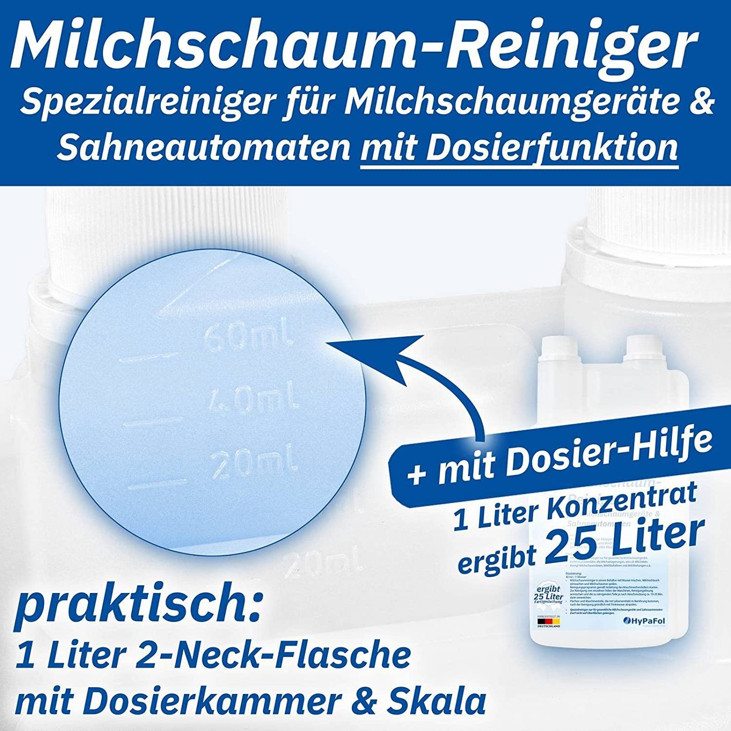 Hypafol Milchaufschäumer Milchschaumreiniger, flüssiger Spezialreiniger für Milchschaumgeräte, geeignet für Geräte aller Marken