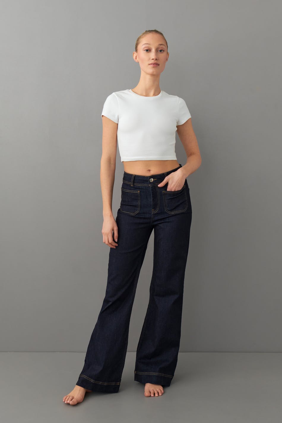 Marine flare jeans