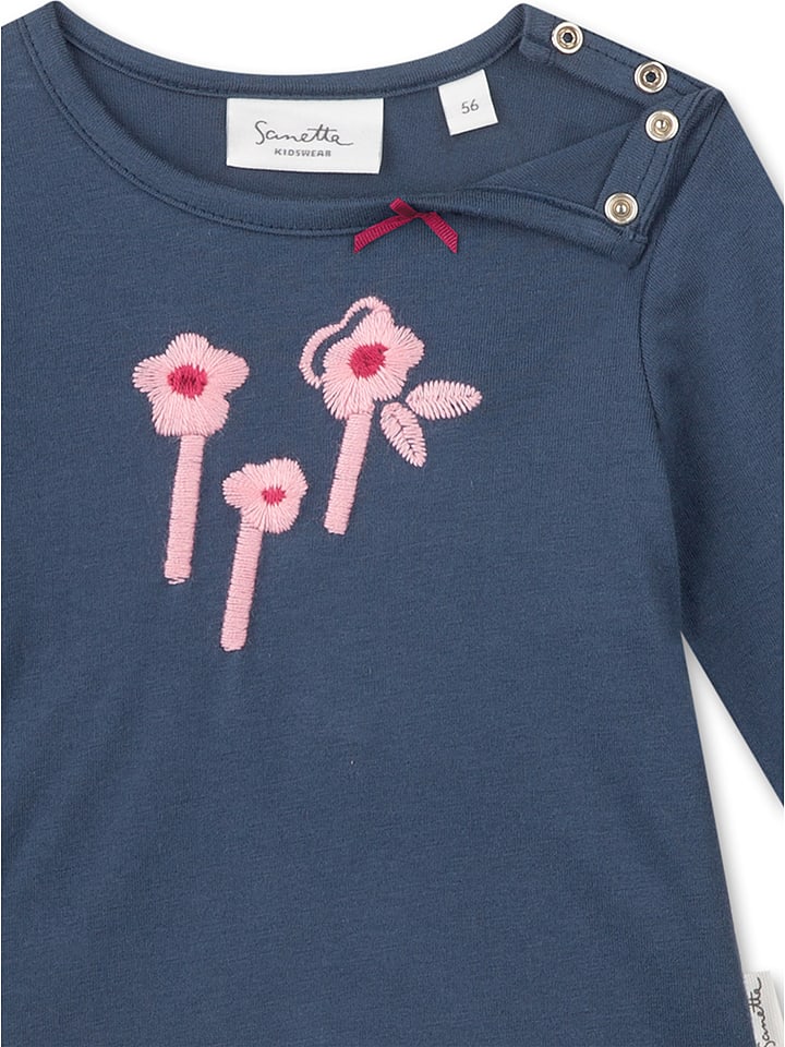 Sanetta Kidswear Longsleeve in Dunkelblau/ Rosa günstig kaufen