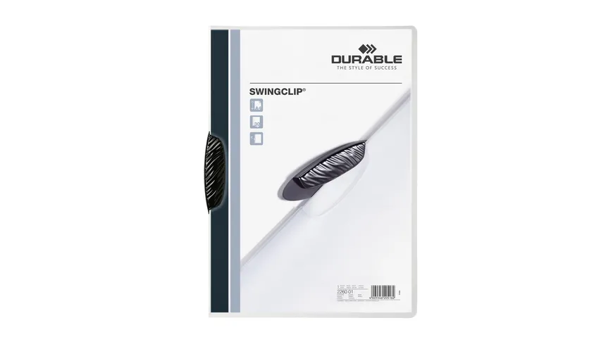 DURABLE Klemmmappe SWINGCLIP A4 schwarz schwarz