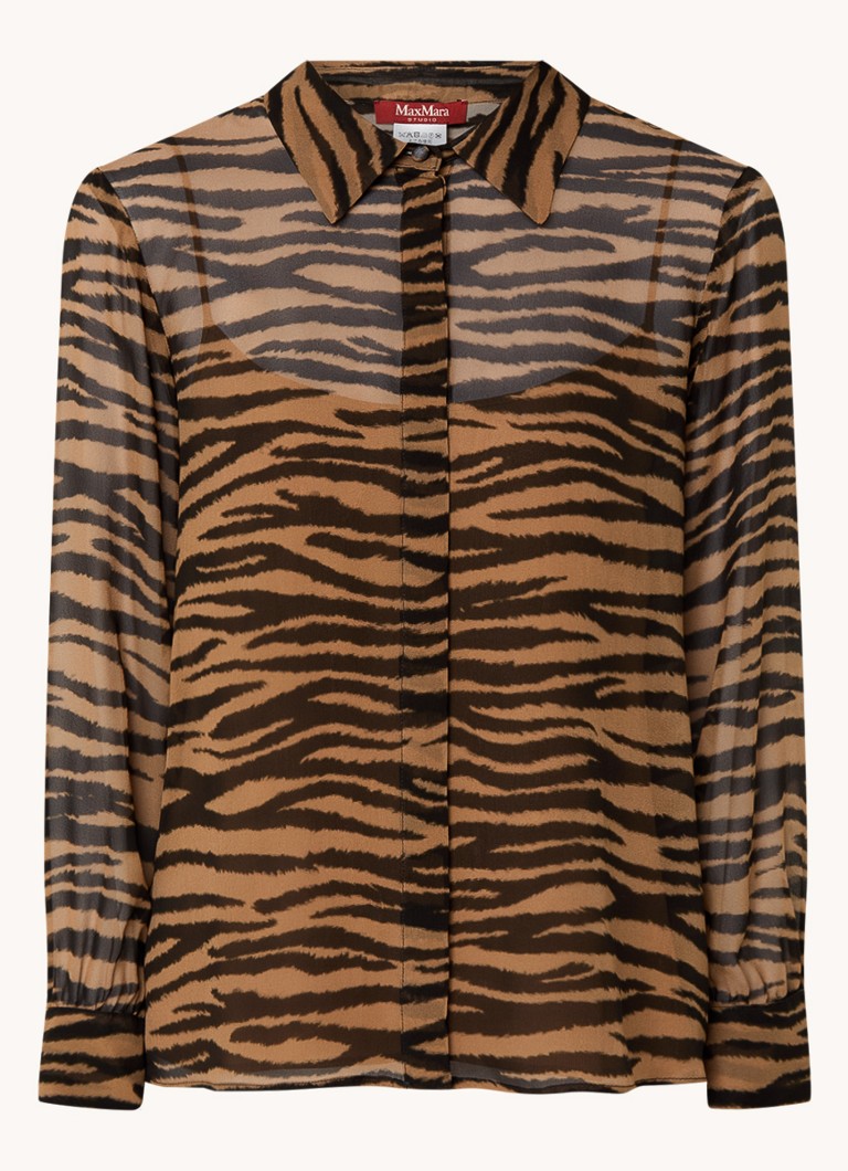 MaxMara  Valzer semi-transparante blouse van zijde