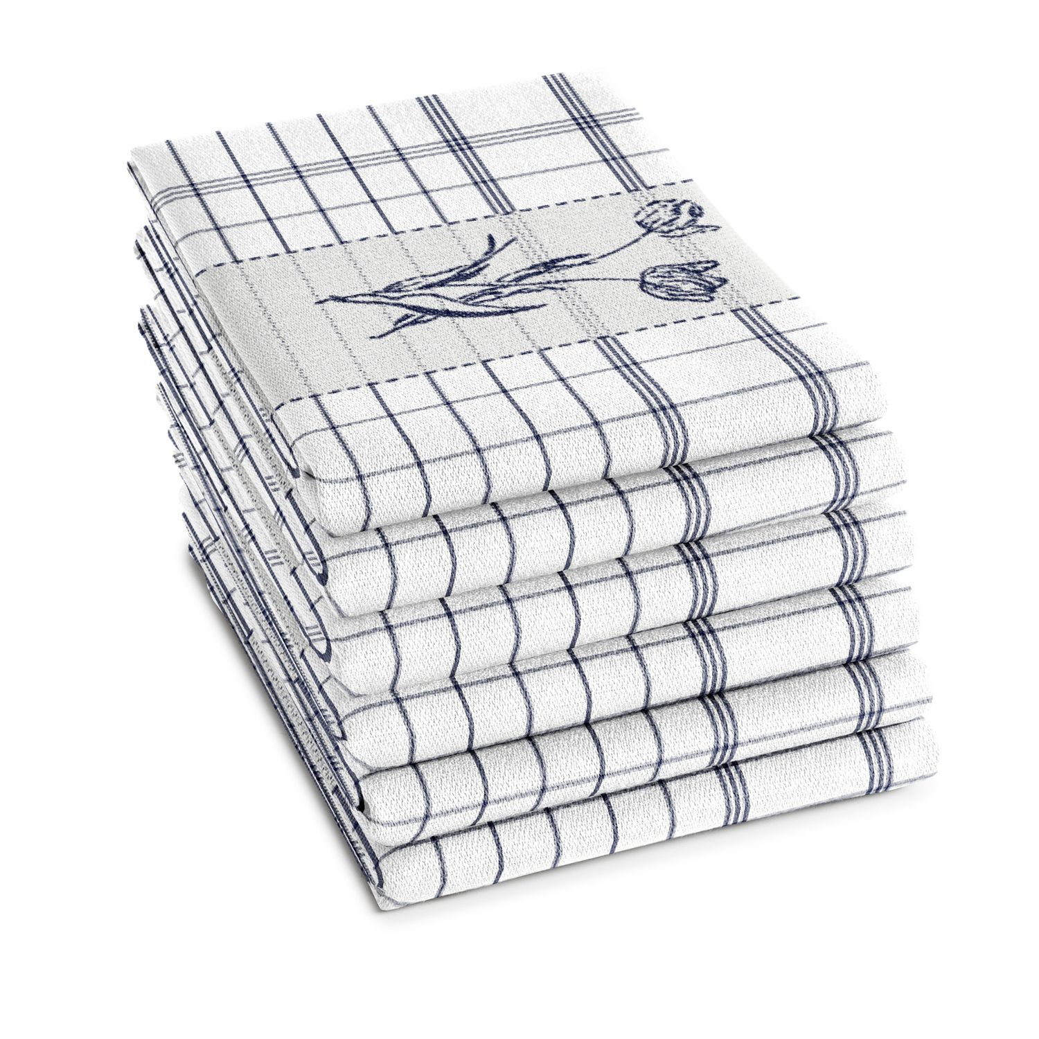 DDDDD Lisse 60 x 65 cm 6er-Set Geschirrtüchern