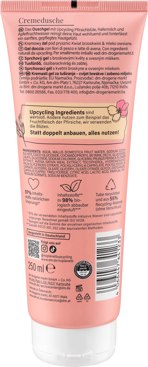 Cremedusche Pfirsichblüte & Hafermilch, 250 ml