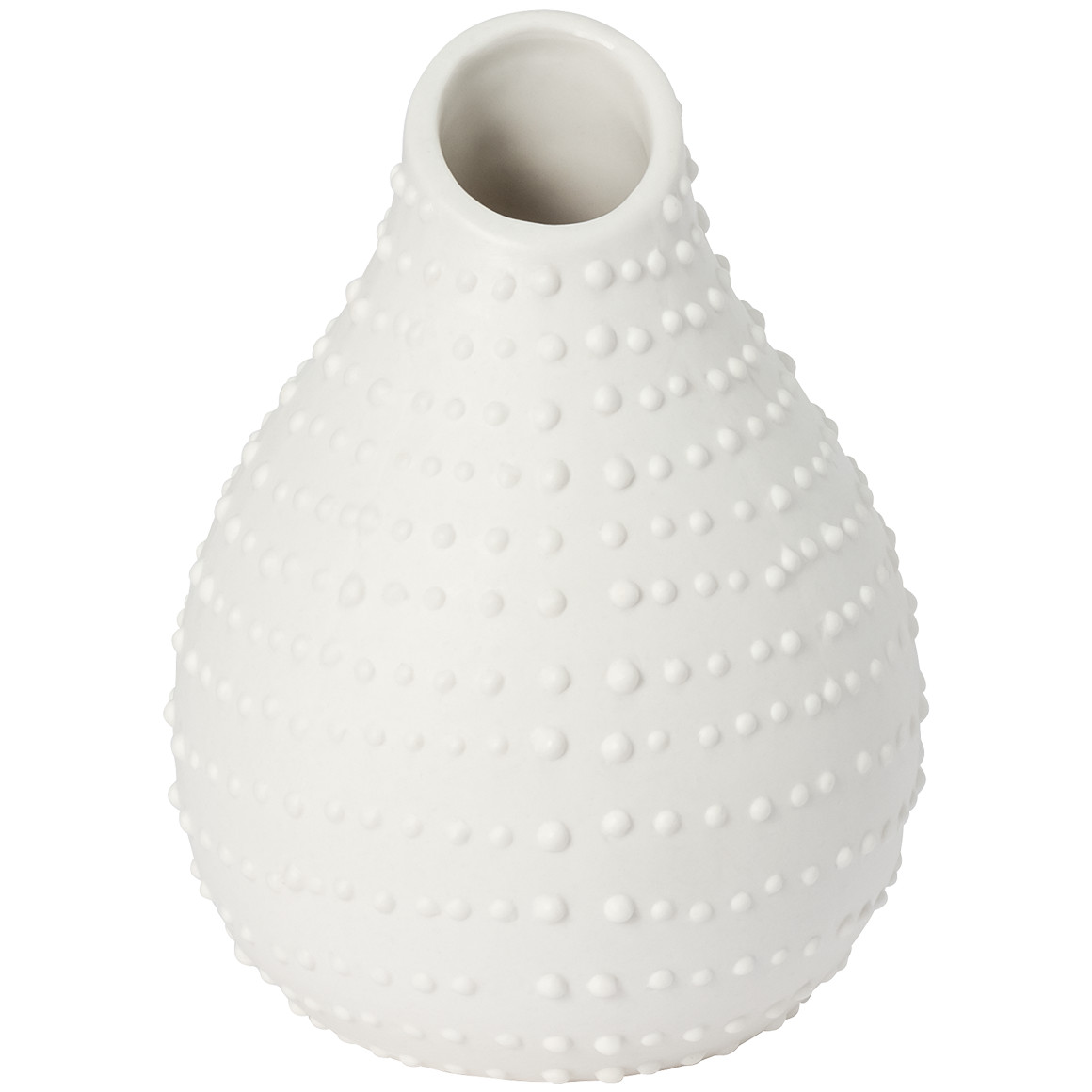 Kleine längliche Vase mit Noppenstruktur