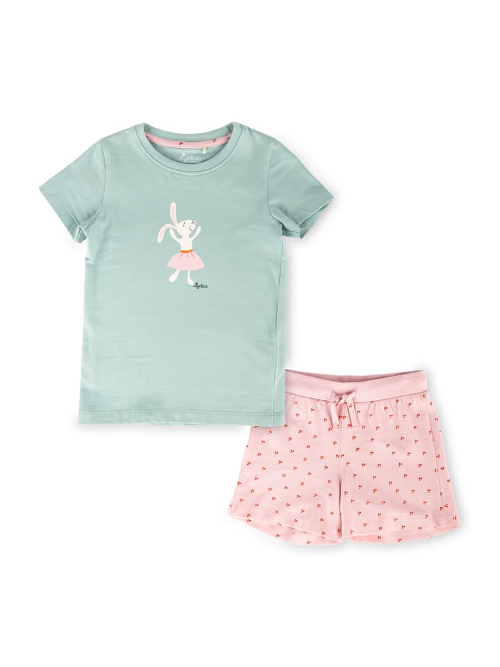 Sigikid Shorty Pyjama Kinder Schlafanzug in türkis/rosa günstig kaufen