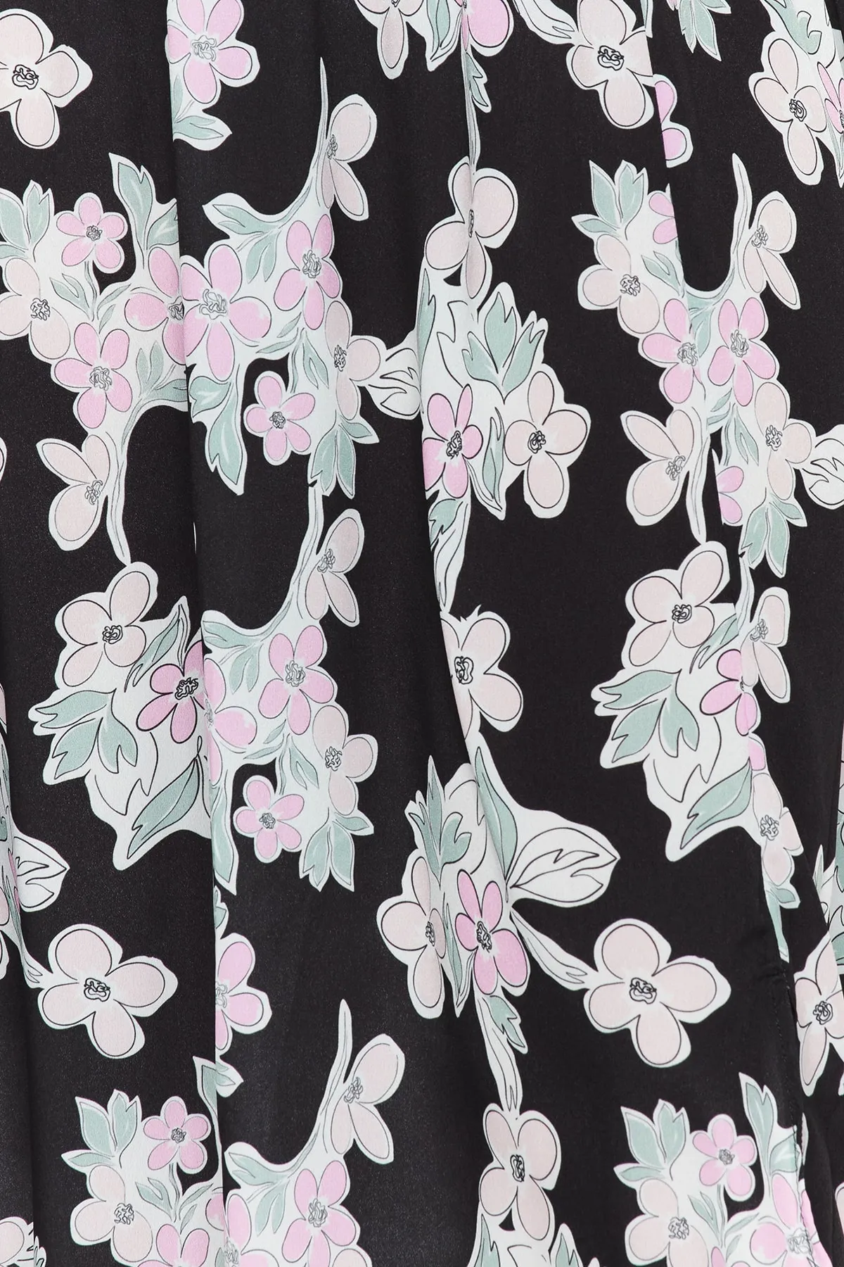 Trendyol Curve  Mehrfarbiges gewebtes Kleid mit Blumenmuster TBBSS23AH00213
