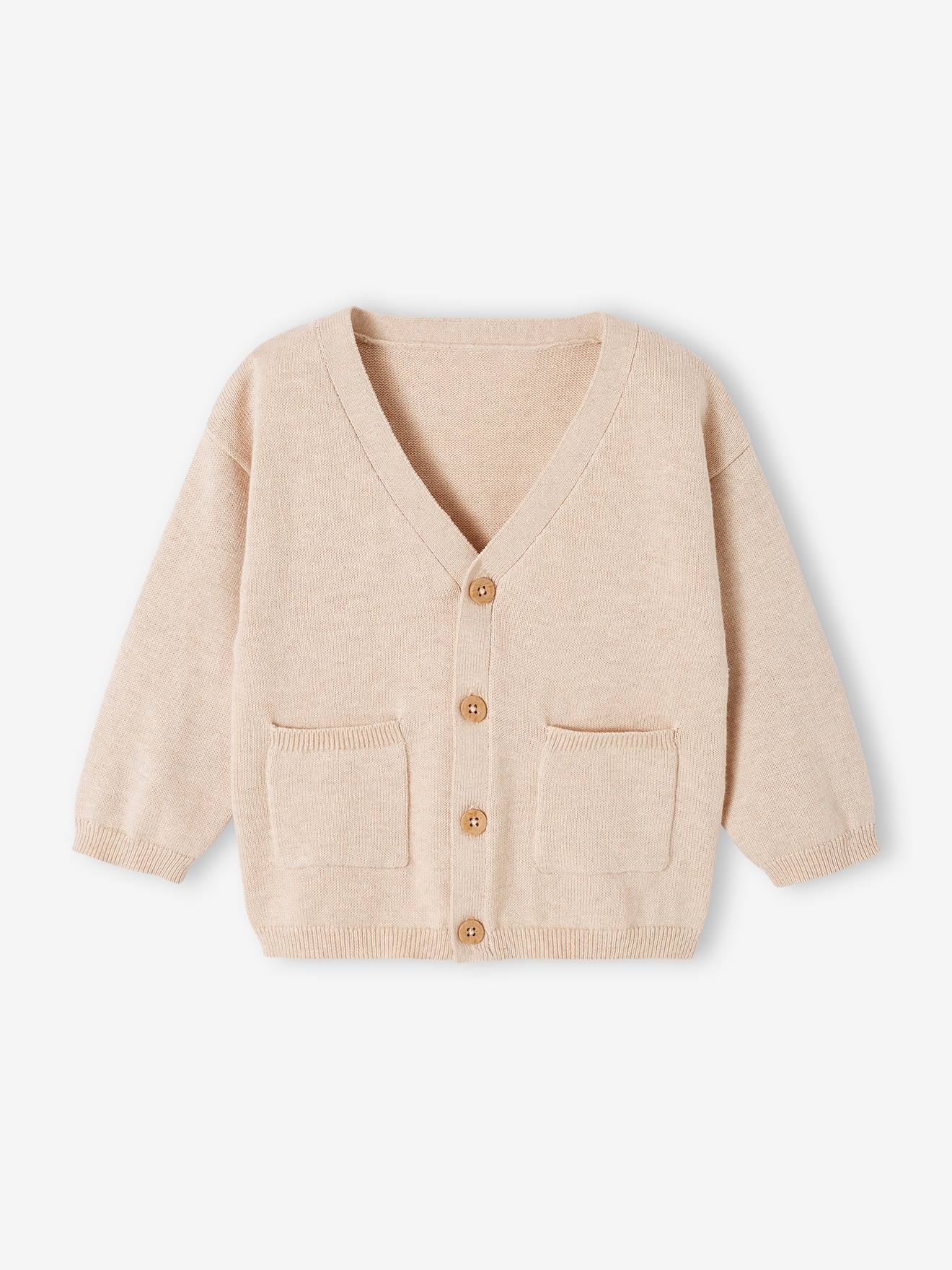Vertbaudet Baby Strickjacke Oeko-Tex - beige meliert
