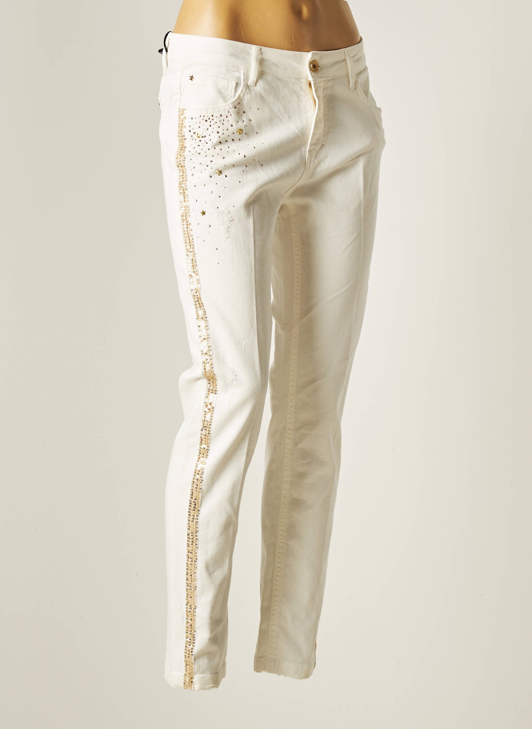 Kocca Jeans Coupe Slim Femme couleur blanc