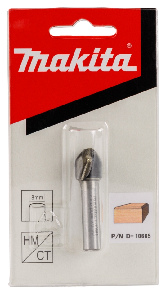 Accesorios Makita D-10665 Fresa de chaflán 12,7 mm S8