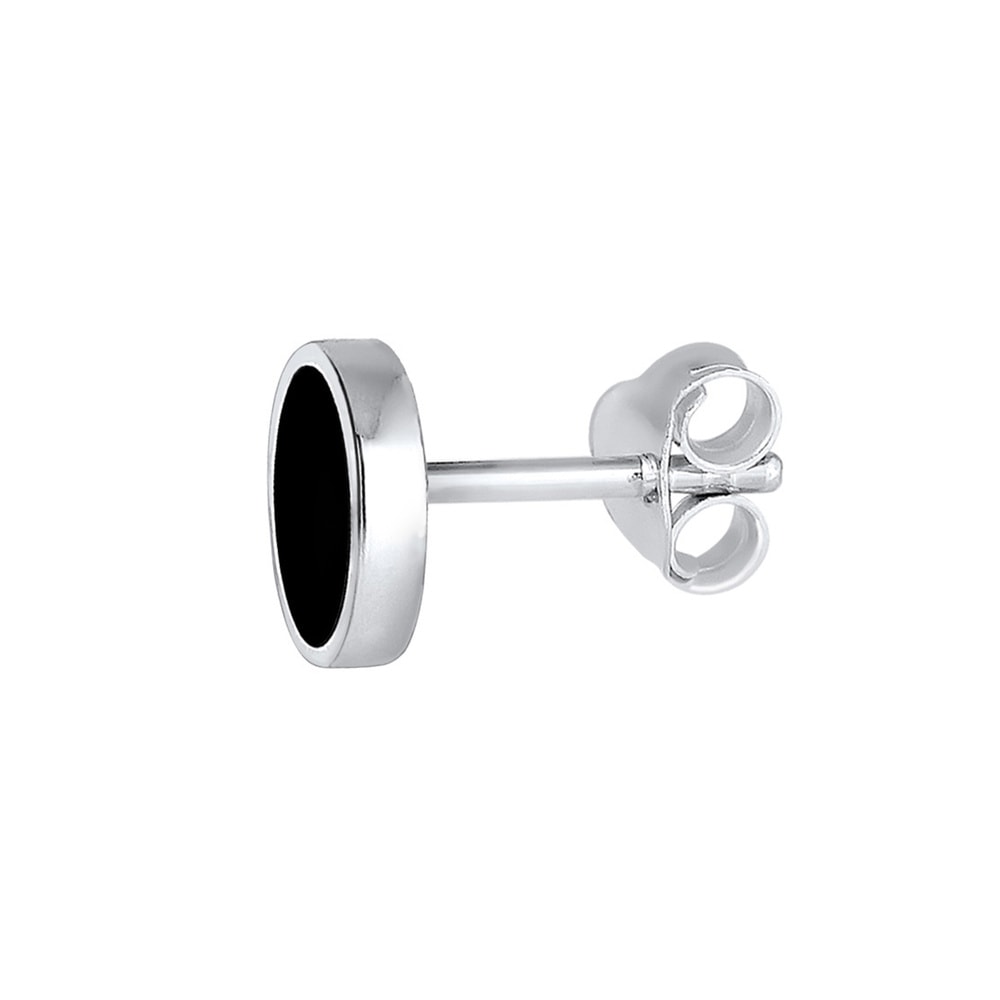 KUZZOI KUZZOI Boucles d'Oreilles tendance de base Cercle Geo émail 925/1000 Boucles d'oreilles