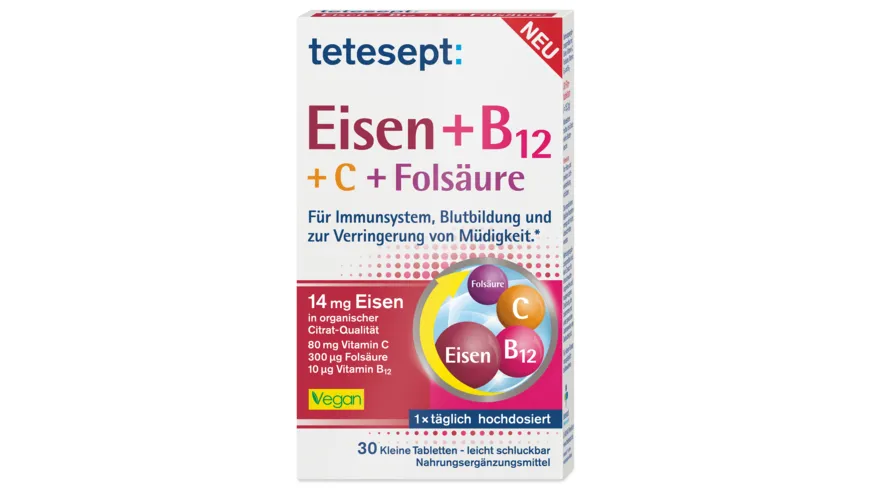 tetesept Eisen + B12 + C + Folsäure