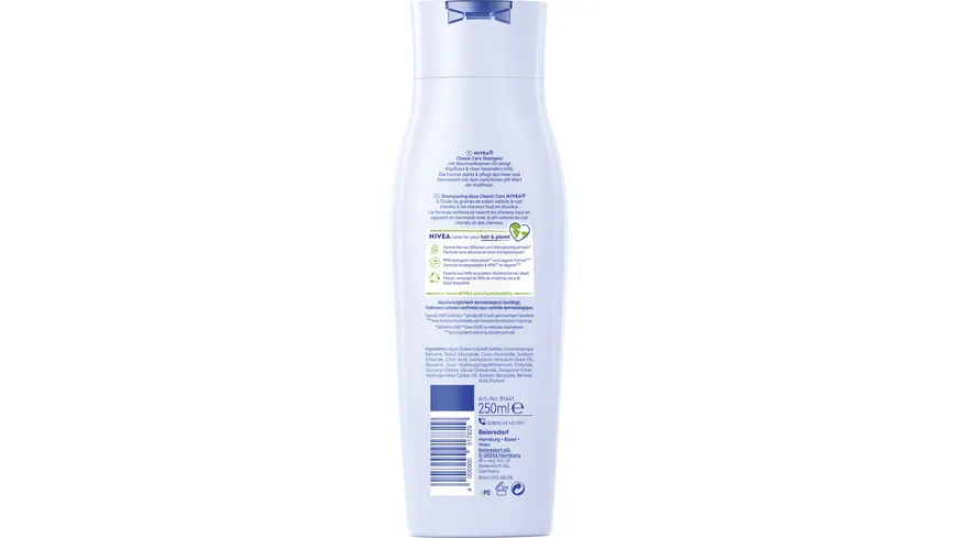 NIVEA Classic Mild Shampoo Glanz Serum normales Haar 250 ml