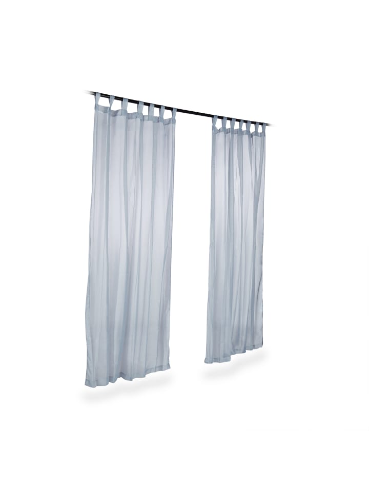relaxdays 4x Vorhänge in Silber - (L)245 x (B)140 cm günstig kaufen onesize