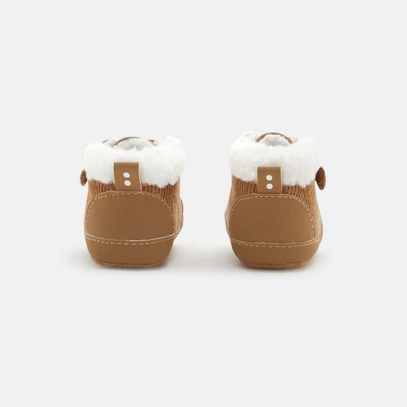 Baskets fourrées beige naissance