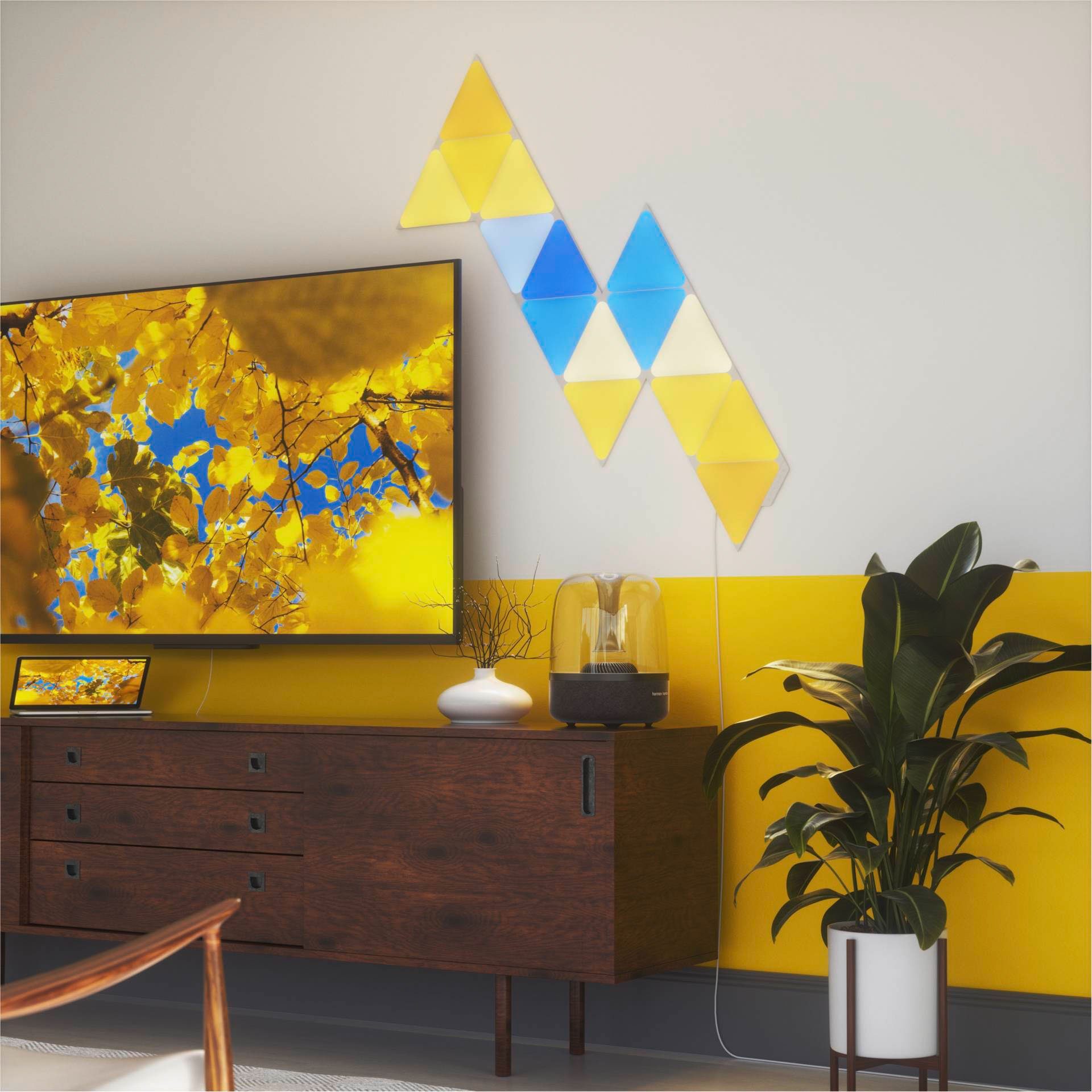 nanoleaf LED Panel Triangles, Dimmfunktion, LED fest integriert, Farbwechsler