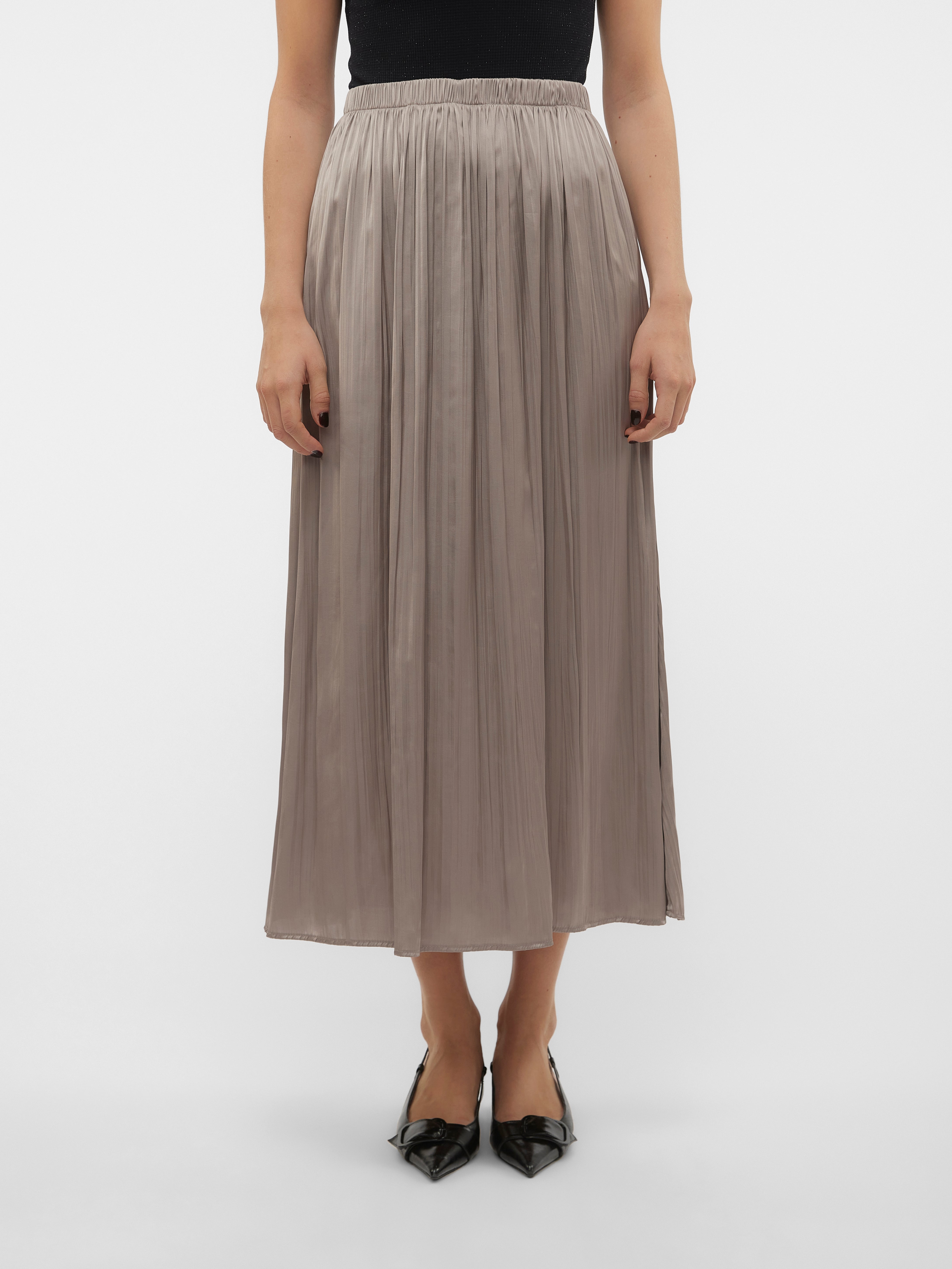 VMBETTI Hohe Taille Langer Rock