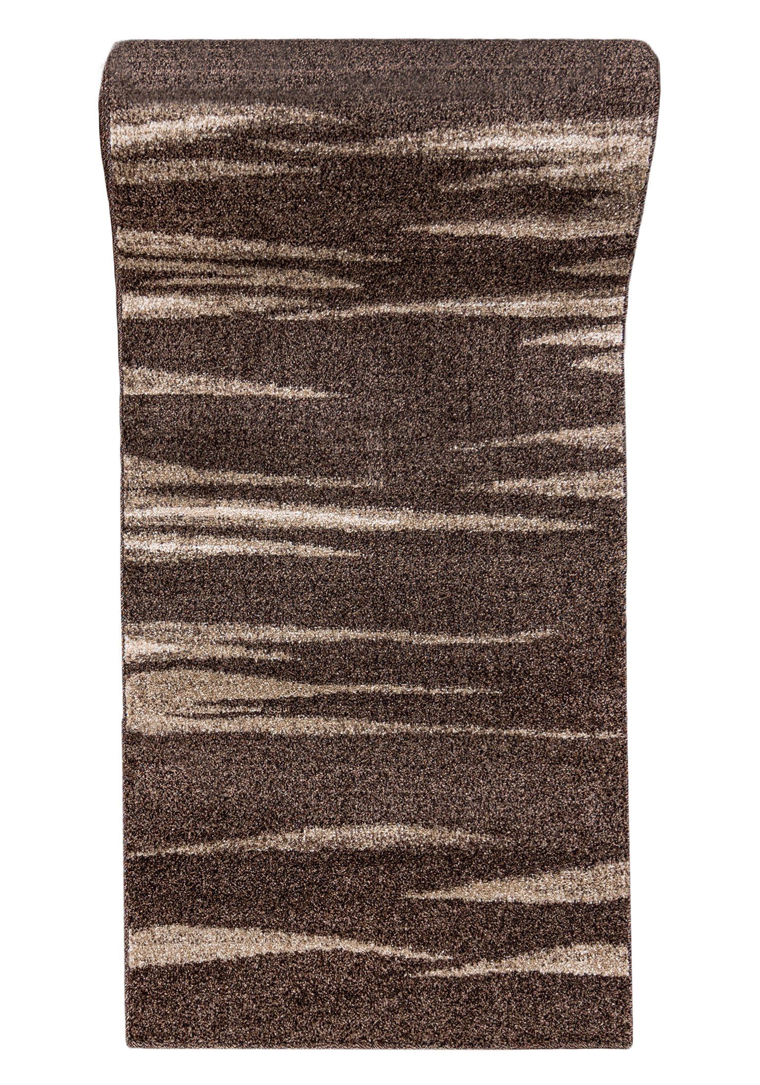 Läufer Läufer Flurläufer Modern für Vorzimmer, Küche - Braun, Mazovia, 90 x 100 cm, Kurzflor, Meterware, Höhe 10 mm, Kurzflor - niedrige Florhöhe