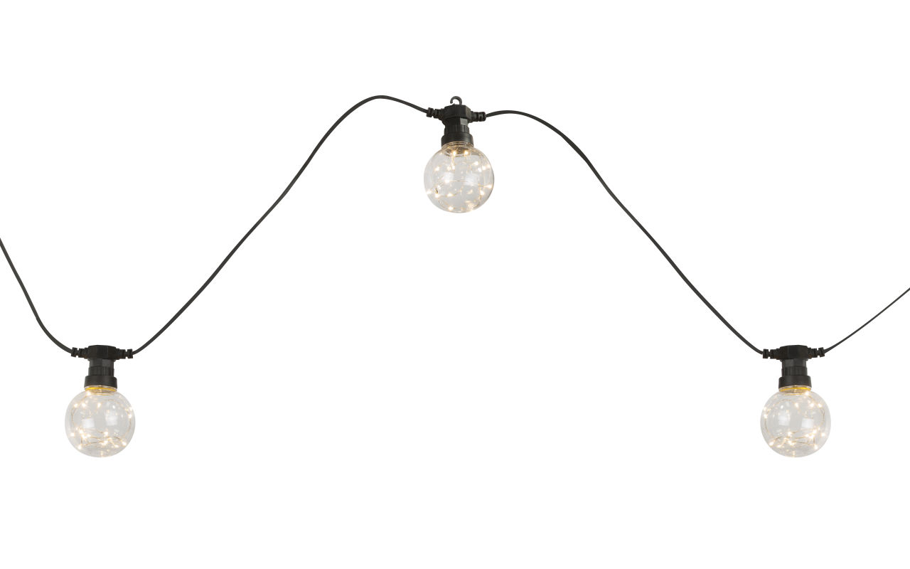 Globo Lighting - ALMAGA - LED Lichterkette Kunststoff schwarz, 10x LED