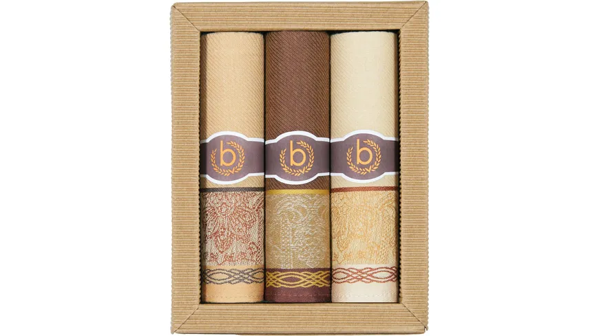 bugatti Herren Taschentücher Geschenkbox Zigarre 3-tlg.