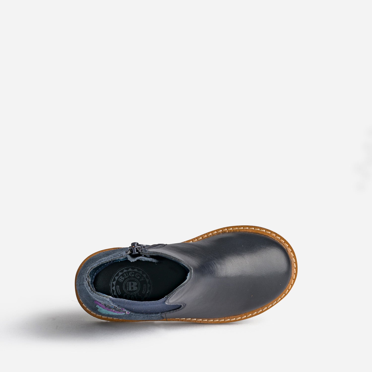 Chelsea boots éco-conçu BUGGY marine en cuir