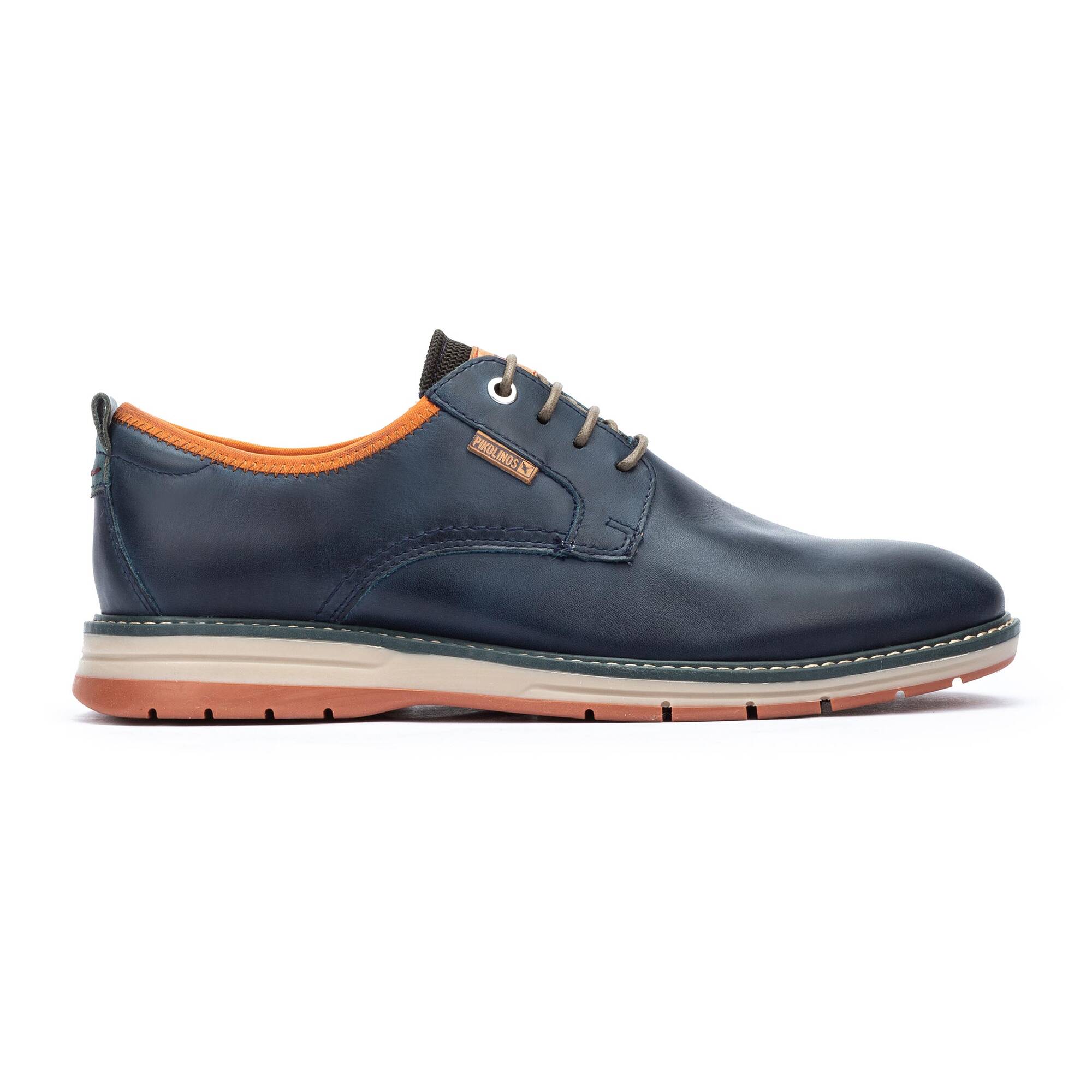 Męskie buty Bluchers z podeszwą sportową - NIEBIESKIE