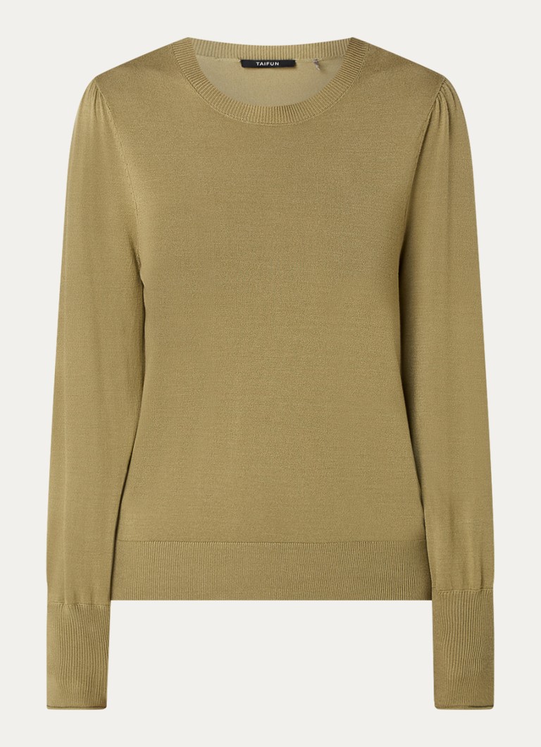Πουλόβερ Taifun με απαλή πλέξη και μανίκια τύπου balloon