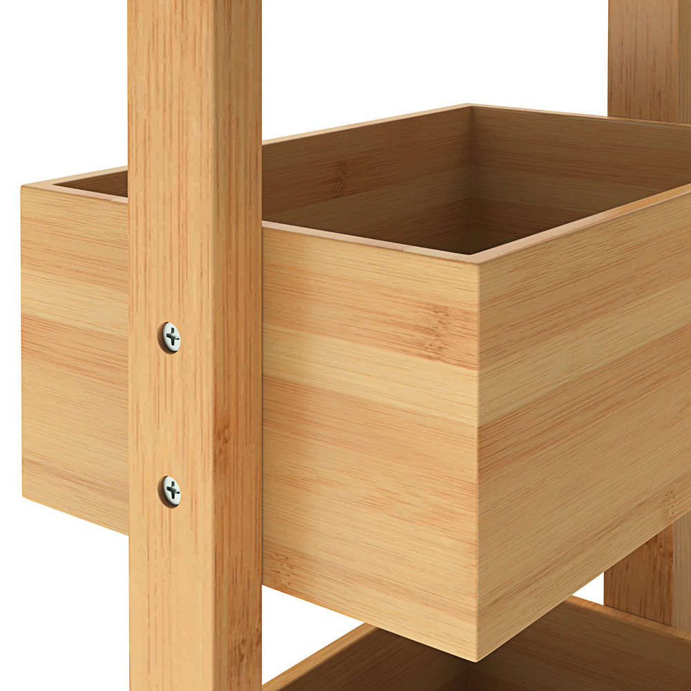 Casaria Badezimmerregal Bambus 4 Fächer 88 x 28 x 16cm braun