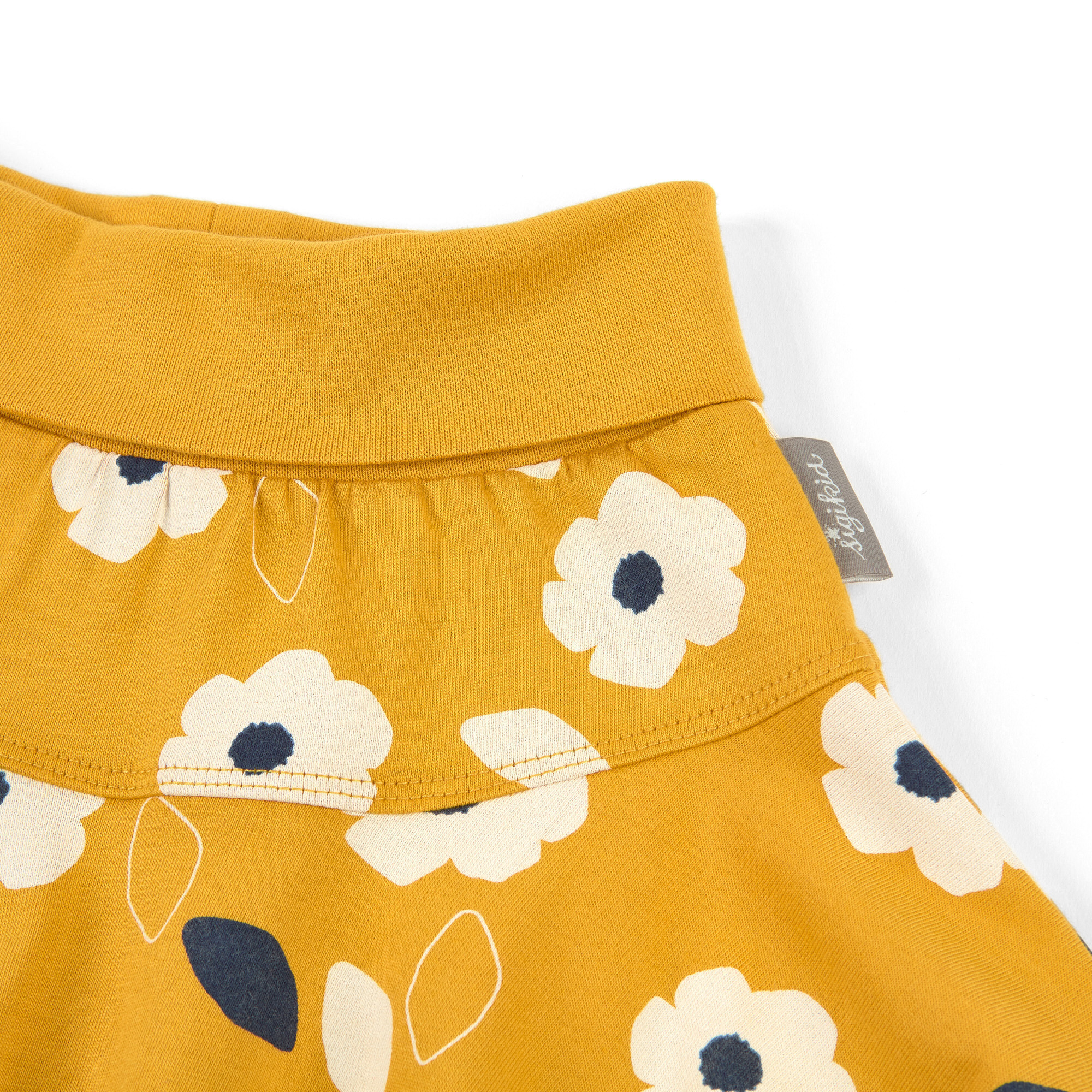 Sommer Kinderrock in Gelb mit Blümchen Print