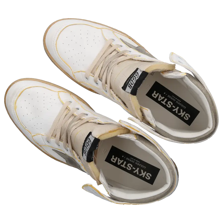 Golden Goose - Sneaker high SKY STAR Kalbsleder - weiß