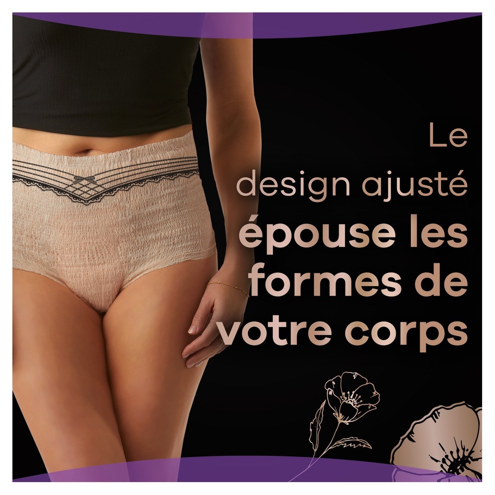 always Always Discreet Culottes Pour Fuites Urinaires Couleur Pêche x9 Culottes Pour Fuites Urinaires