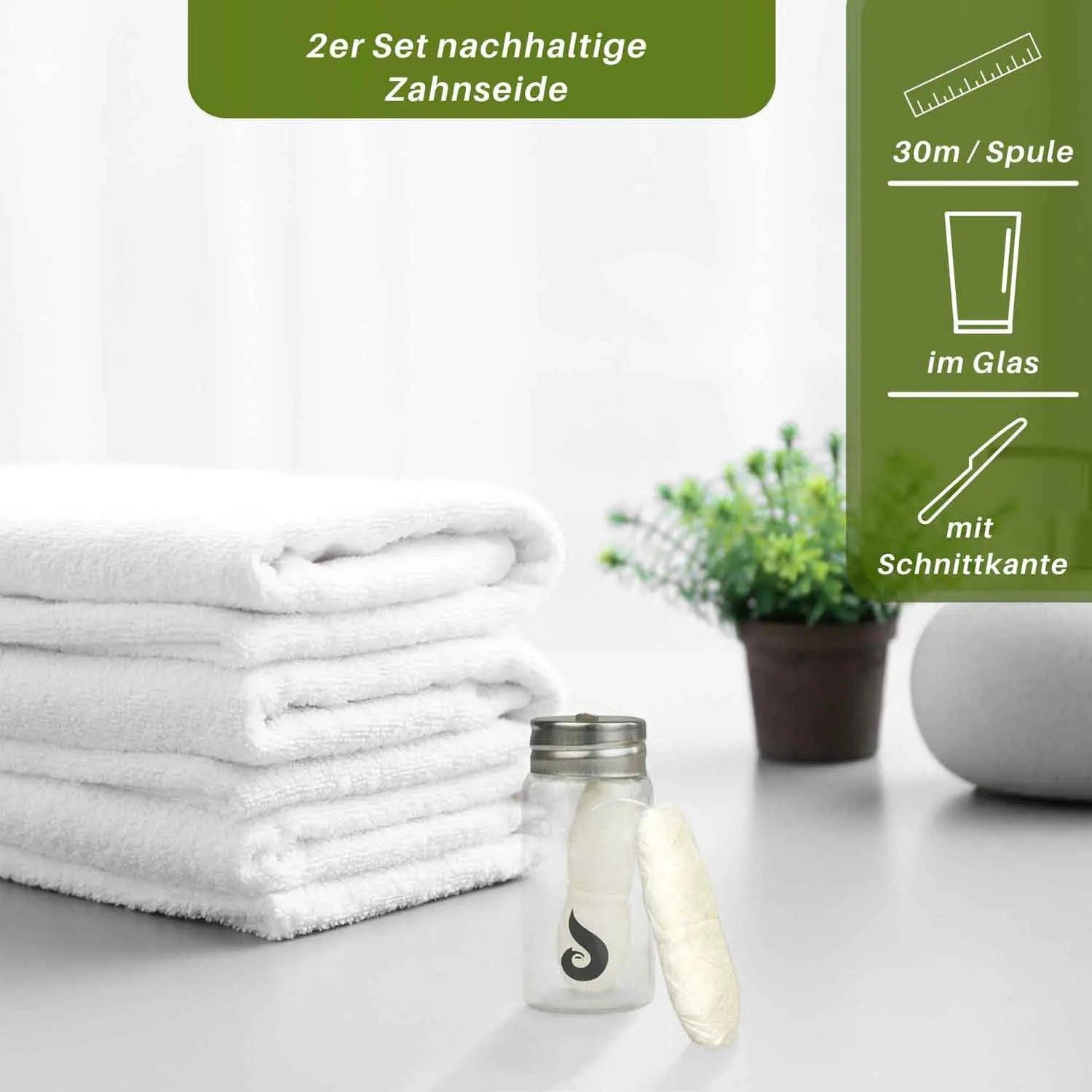 wisefood Gesichtspflege-Set Mais Zahnseide - 30m - 2er Set, 2-tlg.
