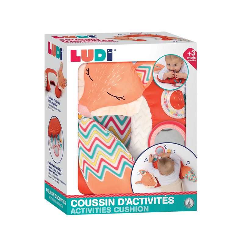Coussin d'éveil et d'activités renard LUDI