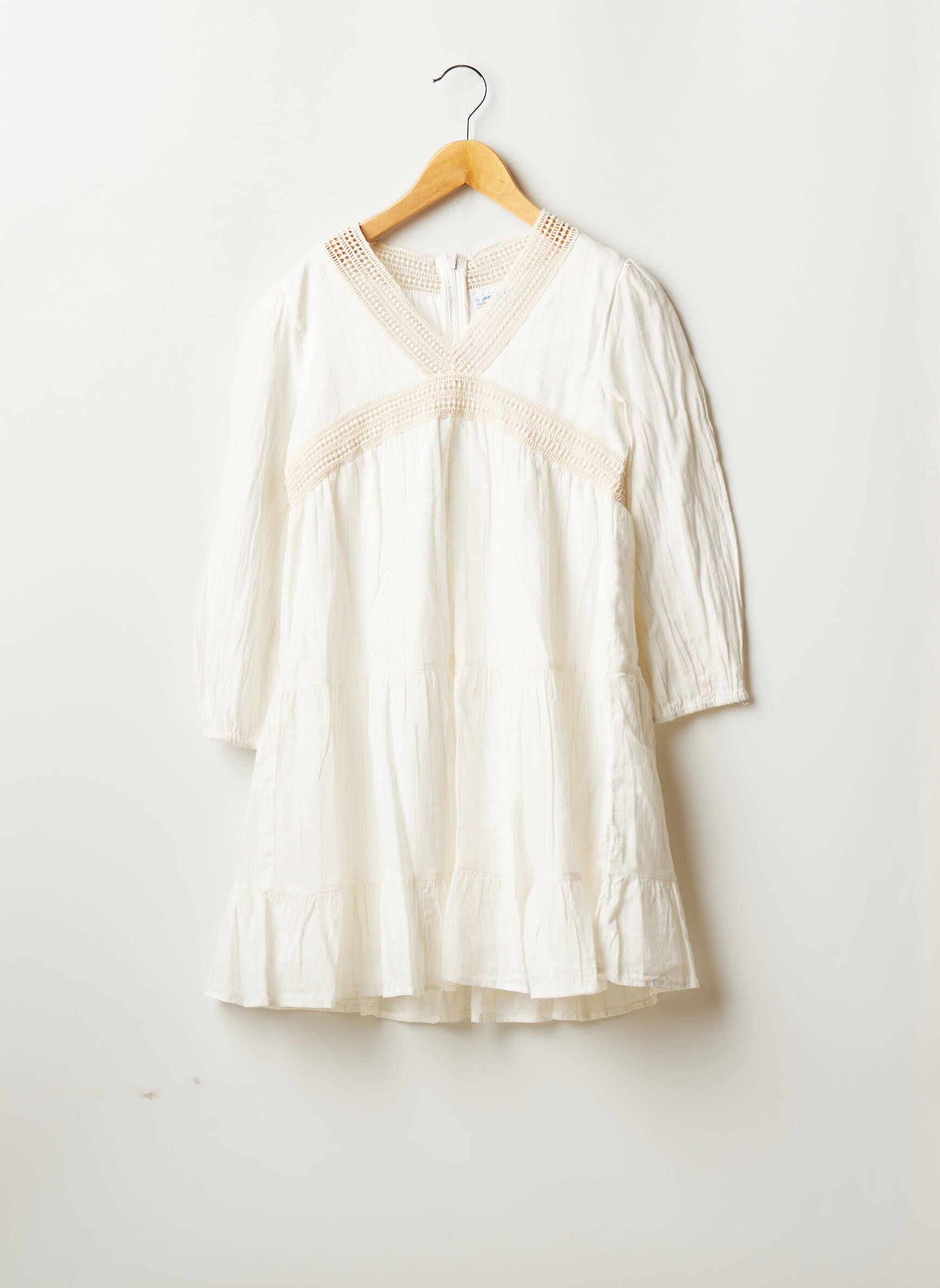 Mayoral Robes Mi Longues Fille couleur blanc