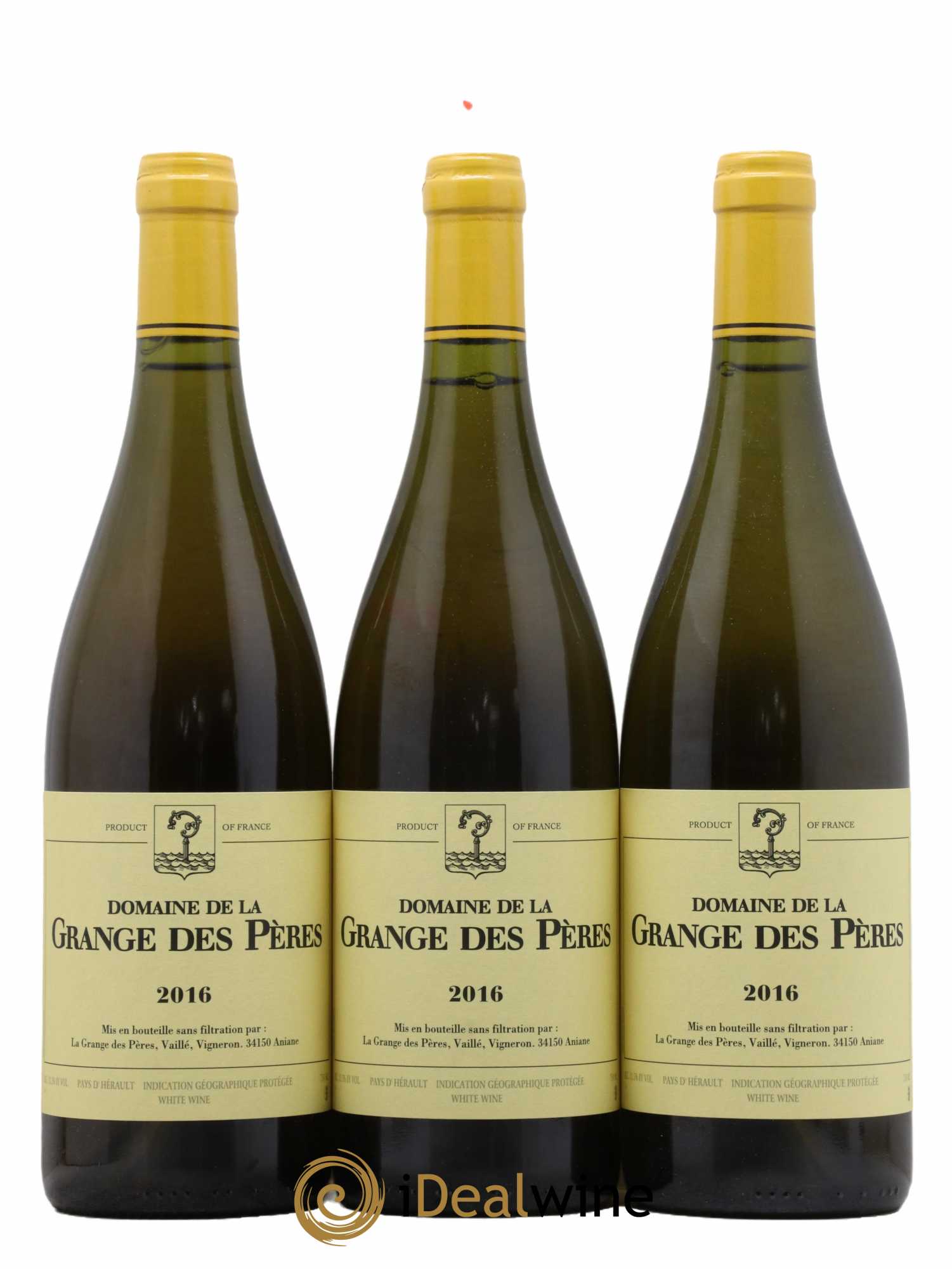 IGP Pays d'Hérault Grange des Pères Laurent Vaillé  2016 - Lot de 3 Bouteilles