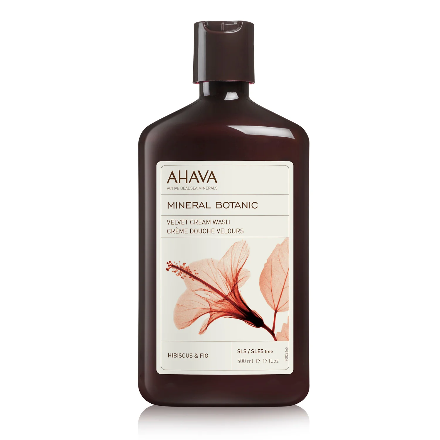 Mineraalikasviperäinen suihkugeeli Hibiscus & Fig -kylpyyn ja suihkuun