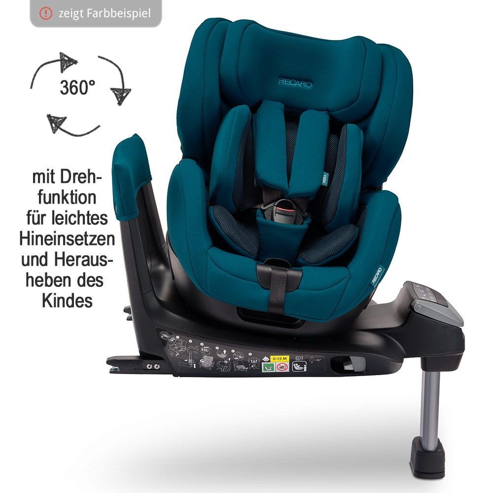 RECARO Autokindersitz Salia i-Size - Prime - Mat Black, bis: 18 kg, Reboarder Kinder Autositz ab der Geburt (40 cm) bis max. 105 cm