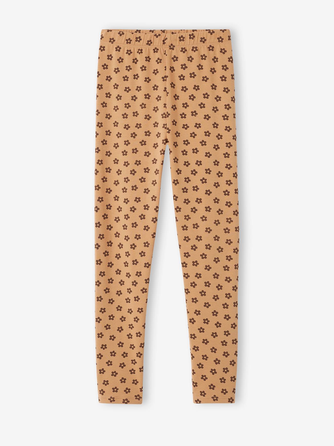 Vertbaudet 2er-Pack Mädchen Leggings BASIC - hellbraun