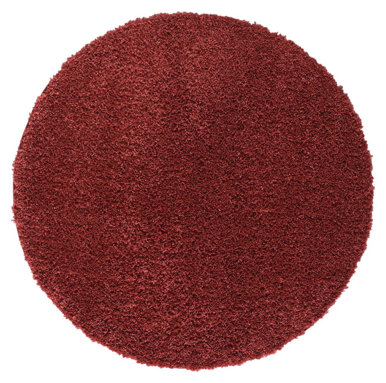 MyFlair Teppich Elodie, 150cm x 150cm, Farbe Weinrot, rund, Florhöhe 37mm
