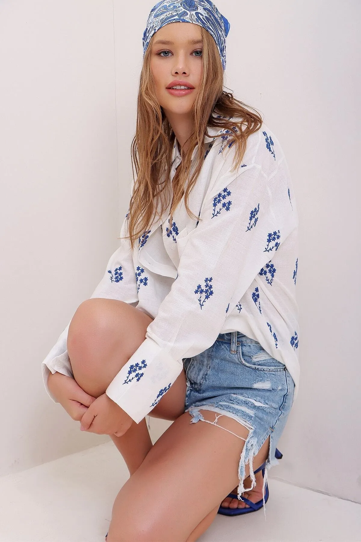 Trend Alaçatı Stili  Hemd - Weiß - Regular Fit