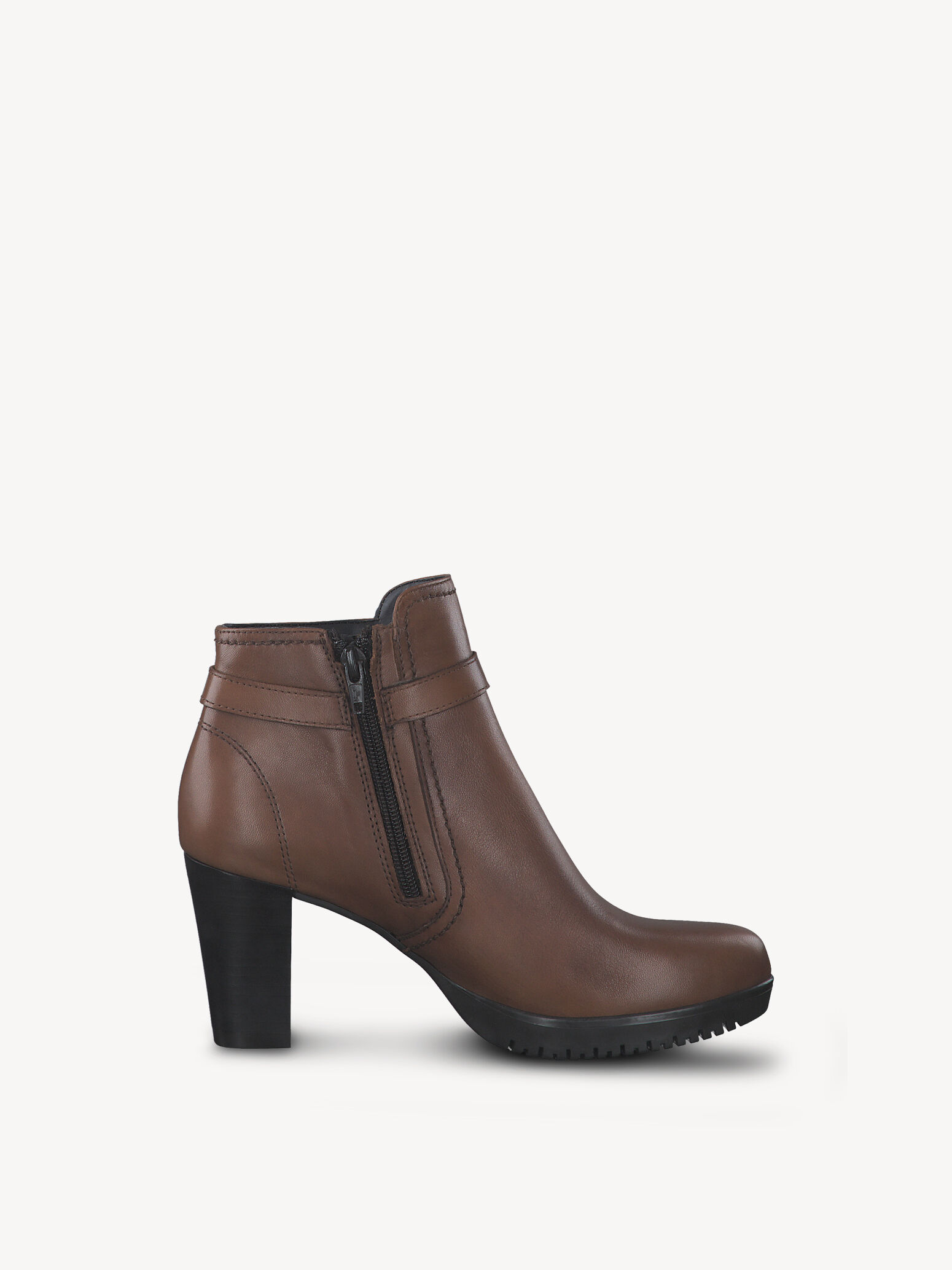 Bottine en cuir - marron