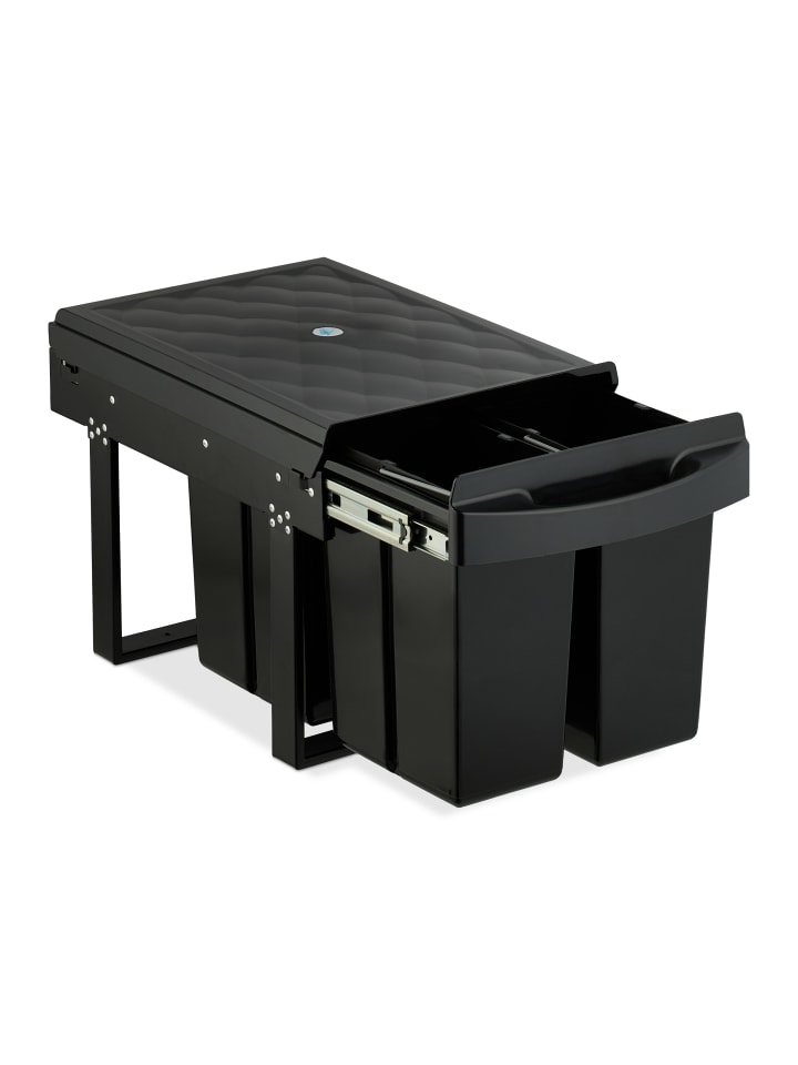 relaxdays Einbaumülleimer in Schwarz - 4x 8 l günstig kaufen onesize