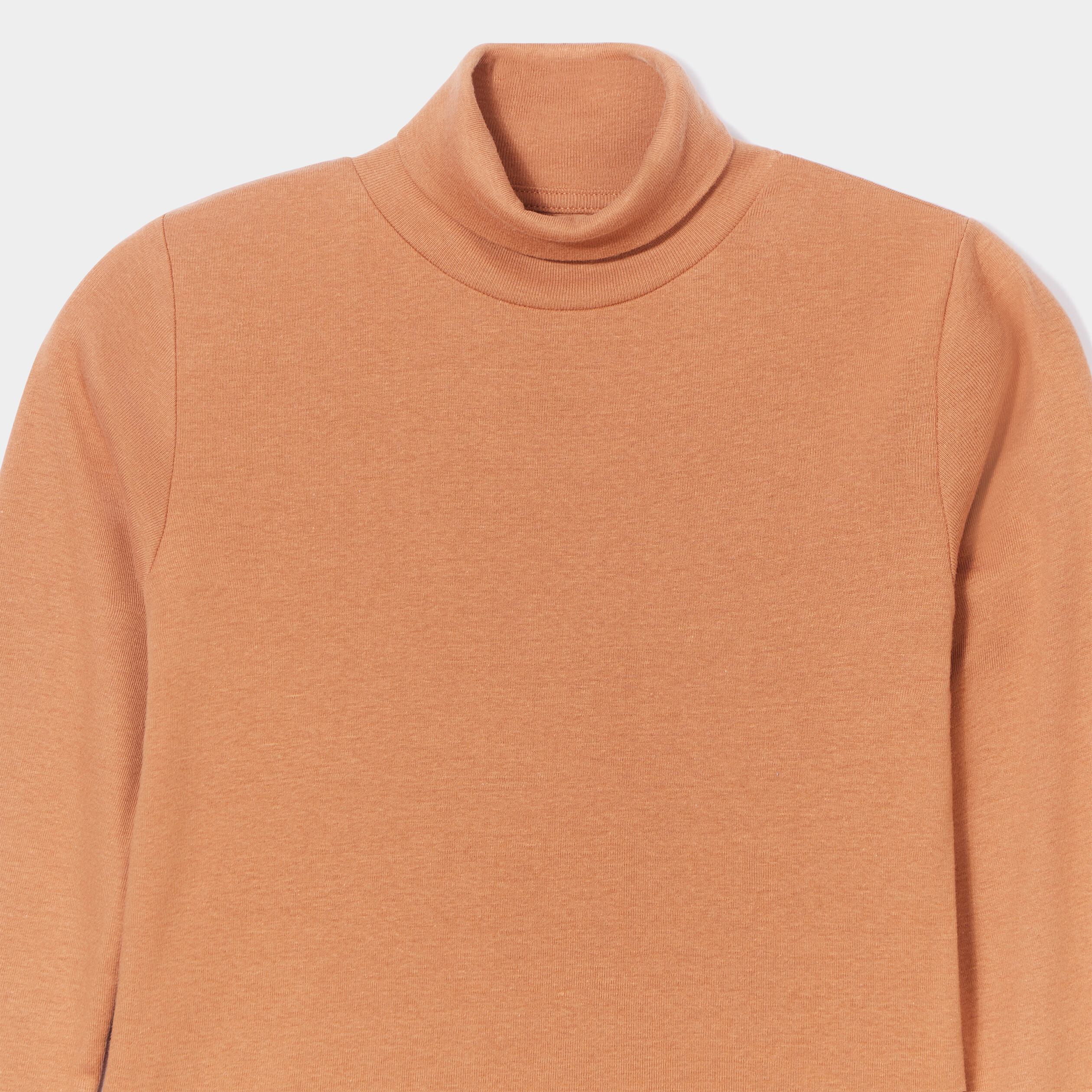 T-shirt col roulé manches longues marron cognac garçon | La Halle
