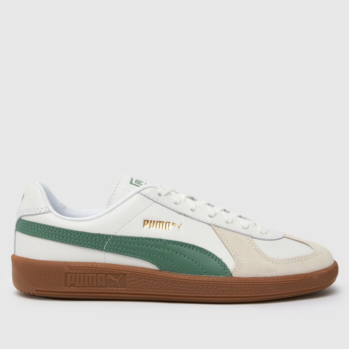 PUMA Terrace Classic-sneakers i vitt och grönt