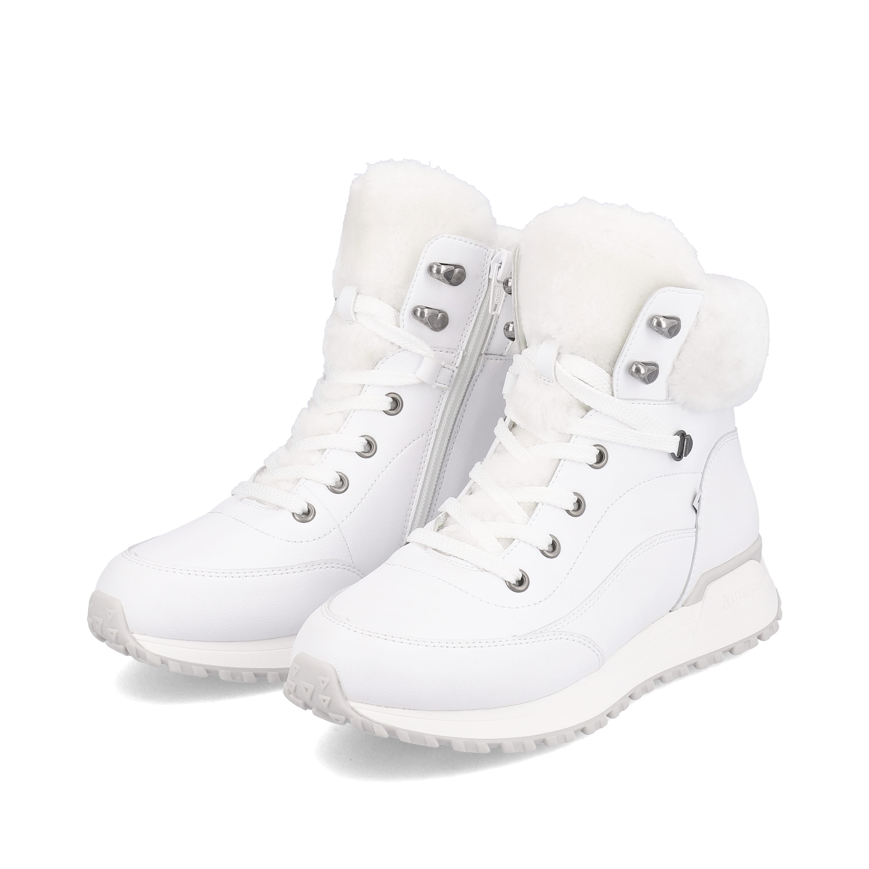 Rieker Damen Schnürstiefel crystal white